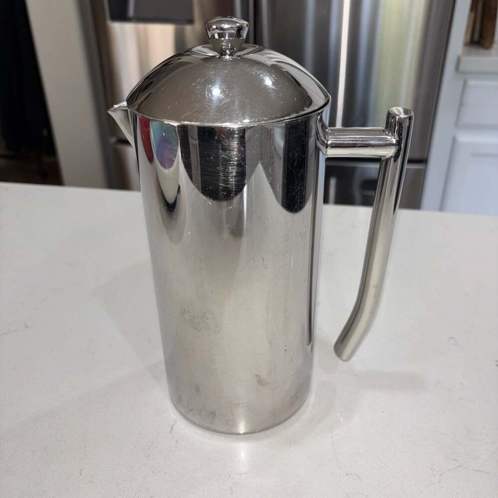 Polished Stainless Steel Coffee Press - Silver